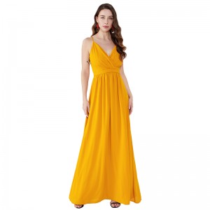 Orange Casual Woman Plus Size Ruched Long Party Maxi Dress