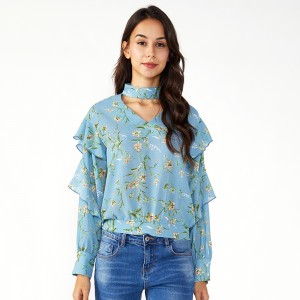 Women Plus Size Boho Latest Chiffon Tops and Blouses