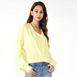 Long Sleeve Office Womens Spring Ladies Chiffon Tops