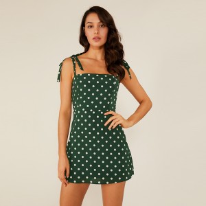 Wholesale Oem High Quality Clothing Casual Summer Boho Polka Dot Dress